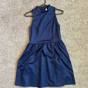 Xhilaration Navy Sleeveless Knee Length Dress